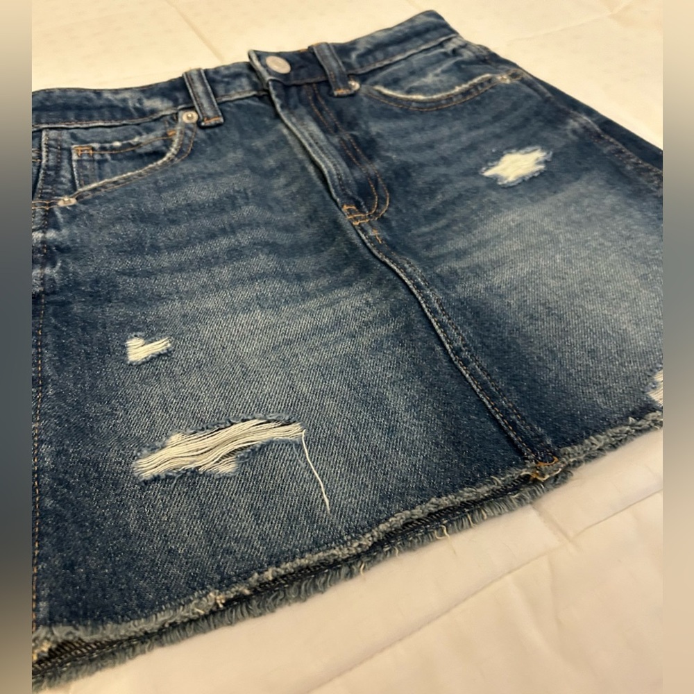 Girls GAP High Rise Jean Skirt - Picture 2 of 6